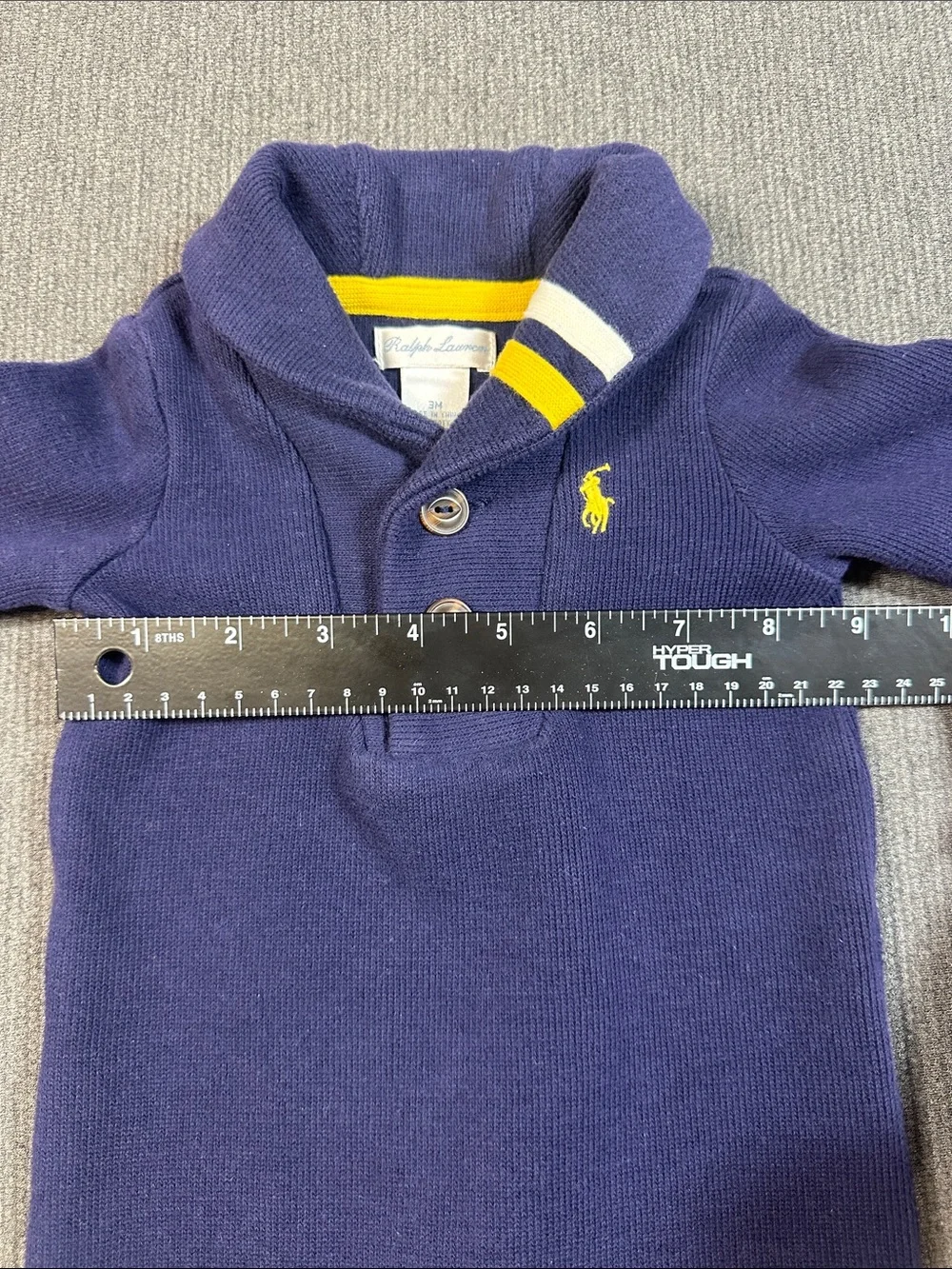 Ralph Lauren Baby Boys Navy One Piece Outfit Coverall Romper Cotton 3 Months